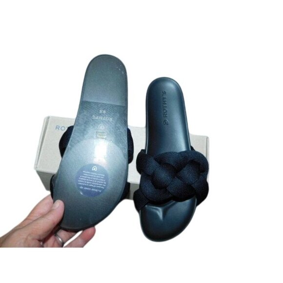 Rothy's Size 9.5 Black "The Summer Sandal" New in Box - Picture 3 of 5